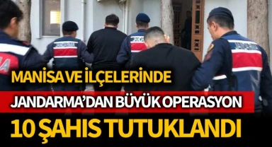Jandarma'dan uyuşturucu operasyonu; 10 şahıs tutuklandı