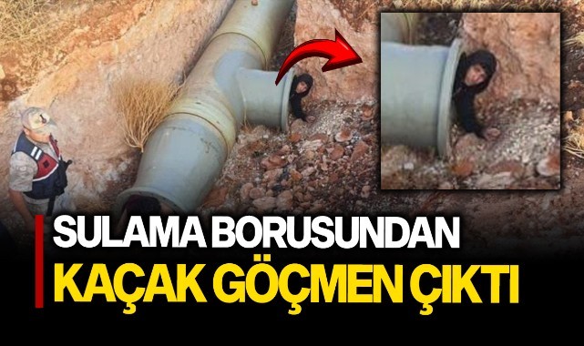 Sulama borusundan kaçak göçmen çıktı