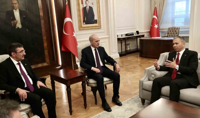 TBMM Başkanı Kurtulmuş, İçişleri Bakanı Yerlikaya'yı ziyaret etti