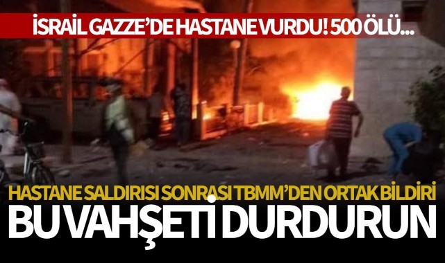 TBMM'den ortak bildiri: ' Bu vahşet durdurulsun'