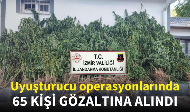 Uyuşturucu operasyonlarında 65 kişi gözaltına alındı