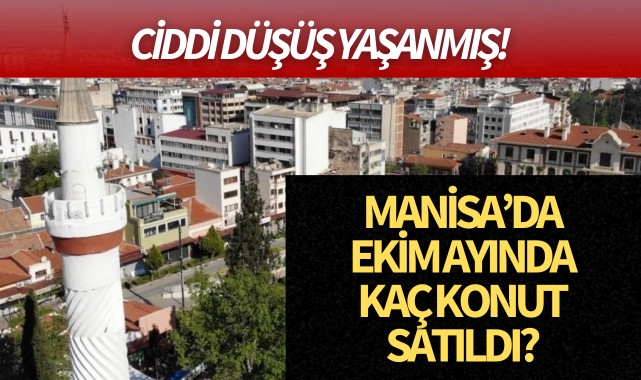 Manisa'da ekim ayında kaç konut satıldı?