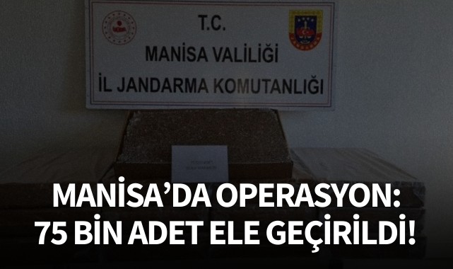 Manisa'da operasyon: 75 bin adet ele geçirildi!