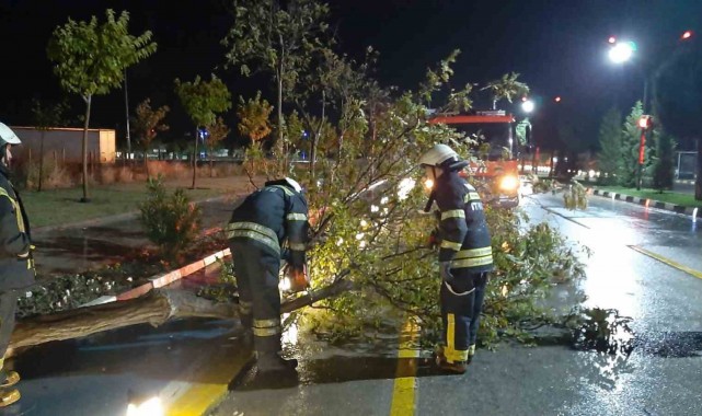 Manisa'da ekipler bin 249 noktada fırtına ve yağışla mücadele etti
