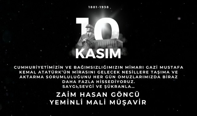 Zaim Hasan Göncü'nün 10 Kasım mesajı