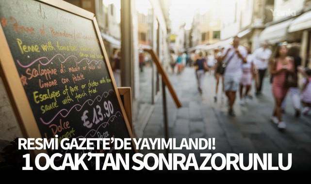 1 Ocak'tan sonra zorunlu
