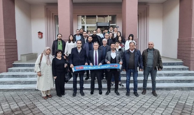 Azerbaycan'dan gelen konuklardan Kaymakam Kapankaya'ya ziyaret