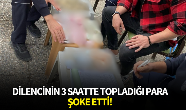 Dilencinin 3 saatte topladığı para şoke etti!
