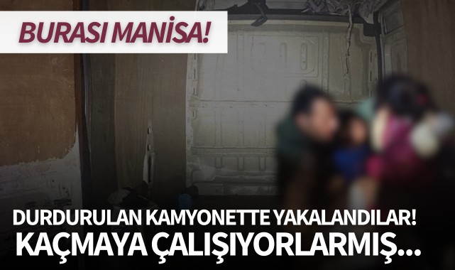 Durdurulan kamyonette yakalandılar! Kaçmaya çalışıyorlarmış...