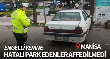 Engelli yerine hatalı park edenler affedilmedi!