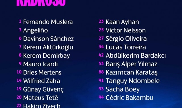 Galatasaray'da Hakim Ziyech ve Davinson Sanchez kamp kadrosuna dahil edildi
