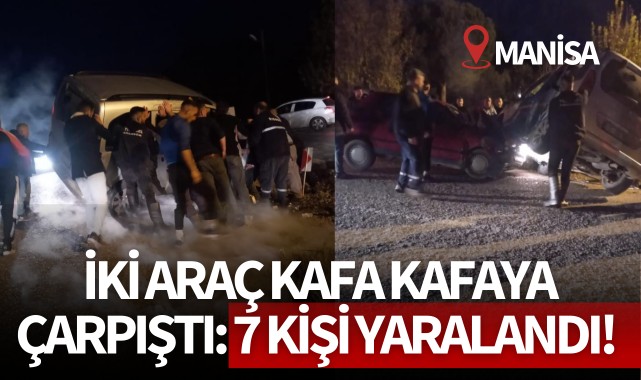İki araç kafa kafaya çarpıştı: 7 kişi yaralandı!