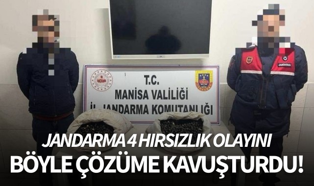 Jandarma 4 hırsızlık olayını böyle çözüme kavuşturdu!