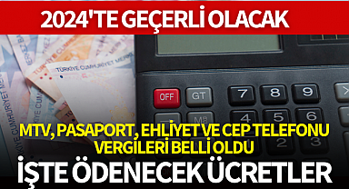 MTV, pasaport, ehliyet ve cep telefonu vergileri ne kadar oldu?