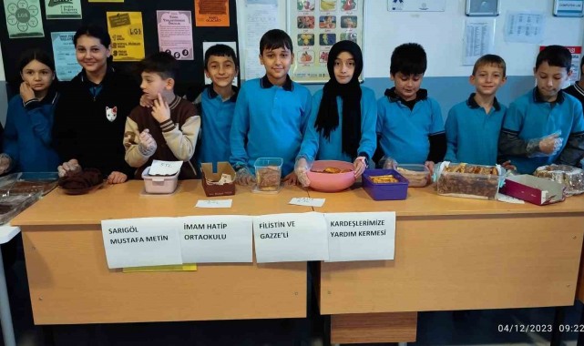 Ortaokul öğrencilerinden Filistinli çocuklar için 5 bin 500 TL'lik yardım
