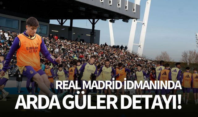 Real Madrid antrenmanında Arda Güler detayı!