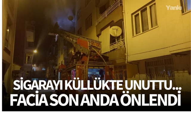 Sigarayı küllükte unuttu... Facia son anda engellendi