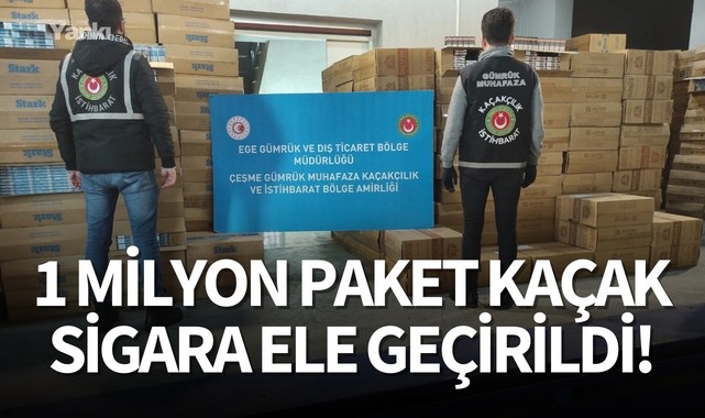 1 milyon paket kaçak sigara ele geçirildi!