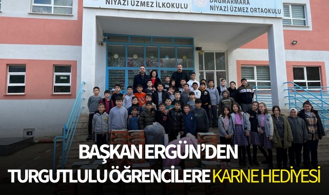 Başkan Ergün'den Turgutlulu öğrencilere karne hediyesi