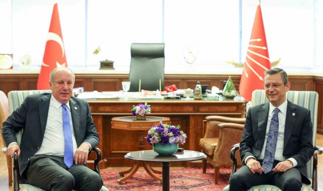CHP lideri Özel, Memleket Partisi Genel Başkanı İnce ile bir araya geldi