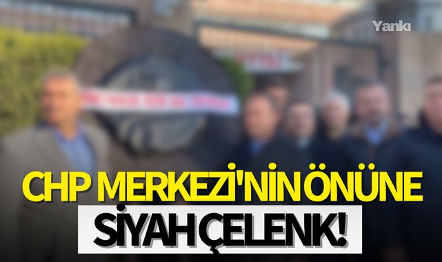 CHP  Merkezi'nin önüne siyah çelenk!