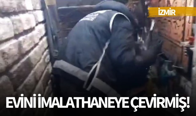 Evini silah imalathanesine çevirmiş! 