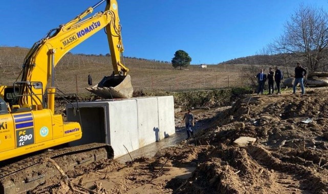 Hacıhıdır Mahallesi'nde menfez çalışmaları tamamlandı