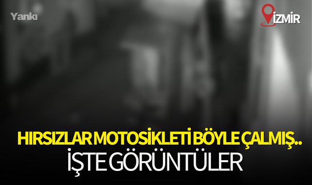 Hırsızlar motosikleti böyle çalmış..İşte görüntüler