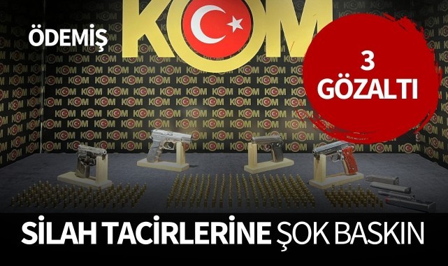 İzmir'de silah tacirlerine şok baskın: 3 gözaltı