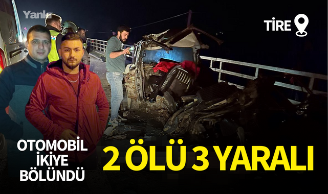 Kazada otomobil ikiye bölündü! 2 ölü 3 yaralı