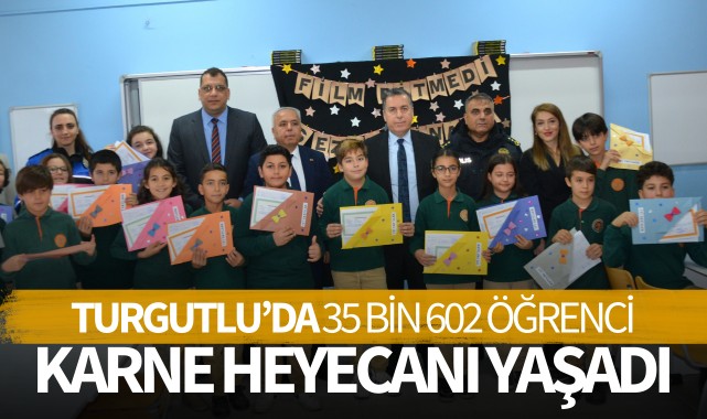 Turgutlu'da 35 bin 602 öğrenci karne heyecanı yaşadı