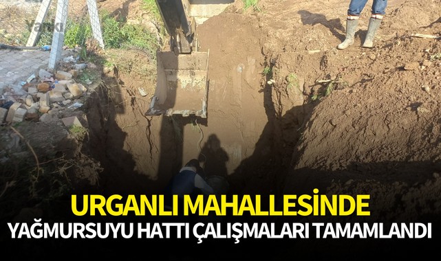 Urganlı Mahallesinde yağmursuyu hattı çalışmaları tamamlandı
