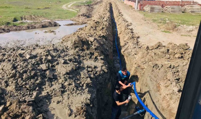 Eldelek Mahallesi'ne içme suyu hattı döşendi