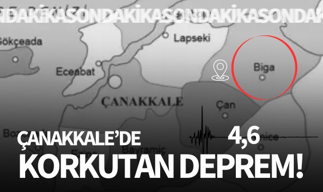 Son dakika! Çanakkale'de korkutan deprem!