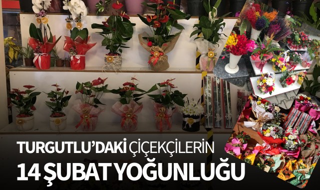 Turgutlu'daki çiçekçilerin 14 Şubat yoğunluğu