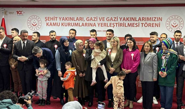 591 şehit yakını, gazi ve gazi yakınının kamu kurumlarına ataması yapıldı