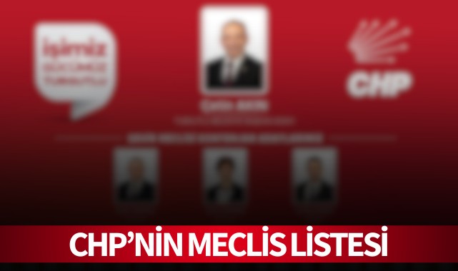 CHP'nin fotoğraflı meclis listesi