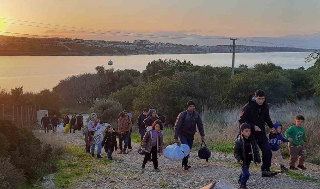İzmir açıklarında düzensiz göçmen yoğunluğu