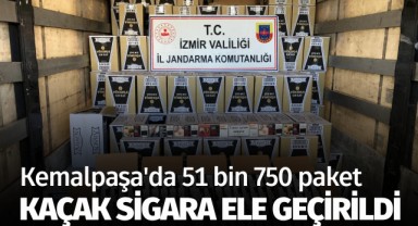 Kemalpaşa'da 51 bin 750 paket kaçak sigara ele geçirildi