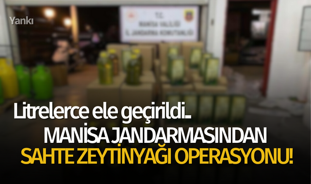 Manisa Jandarmasından sahte zeytinyağı operasyonu!