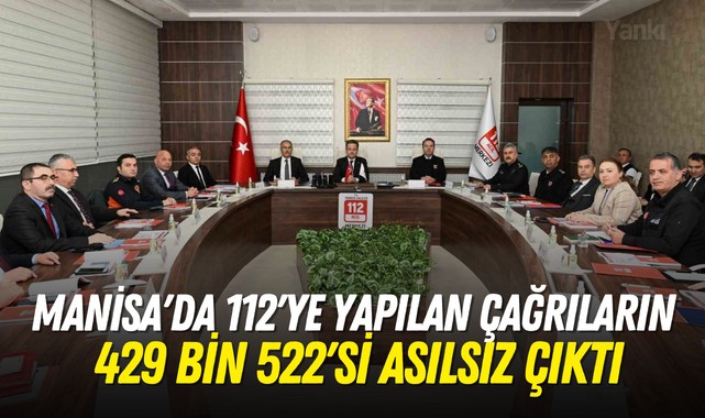 Manisa'da 112'ye yapılan çağrıların 429 bin 522'si asılsız çıktı