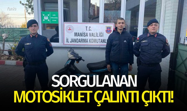 Manisa'da jandarmanın sorguladığı motosiklet çalıntı çıktı!