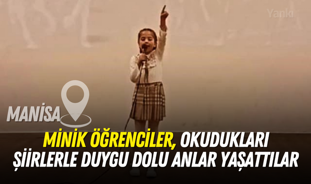 Minik öğrenciler, okudukları şiirlerle duygu dolu anlar yaşattılar