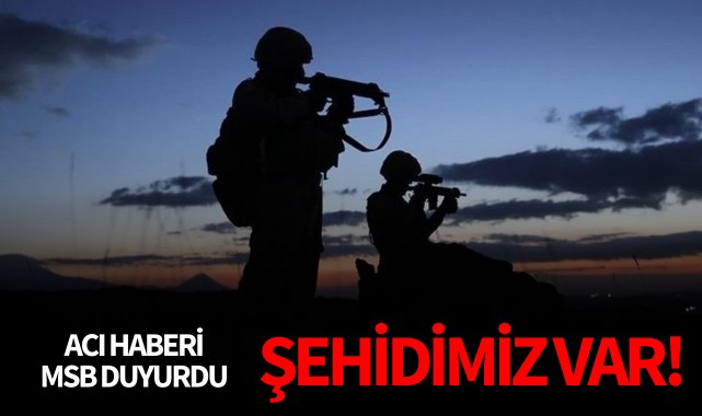 MSB duyurdu: 1 askerimiz şehit oldu!