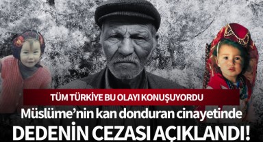 Müslüme'nin kan donduran cinayetinde dedenin cezası açıklandı!