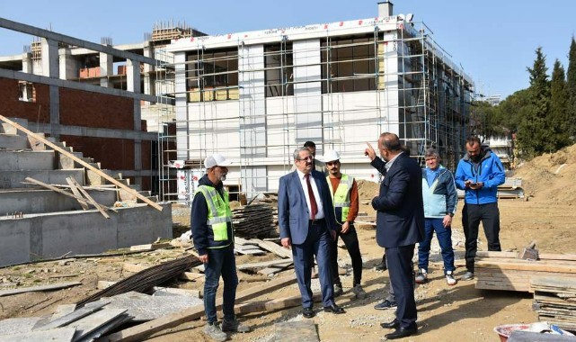 Spor kompleksi inşaatında inceleme yapıldı