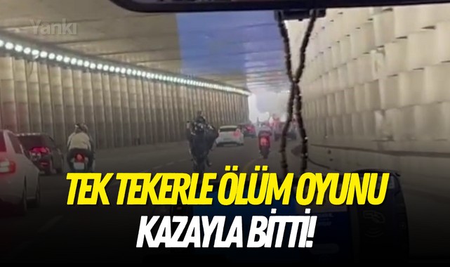 Tek tekerle ölüm oyunu kazayla bitti!