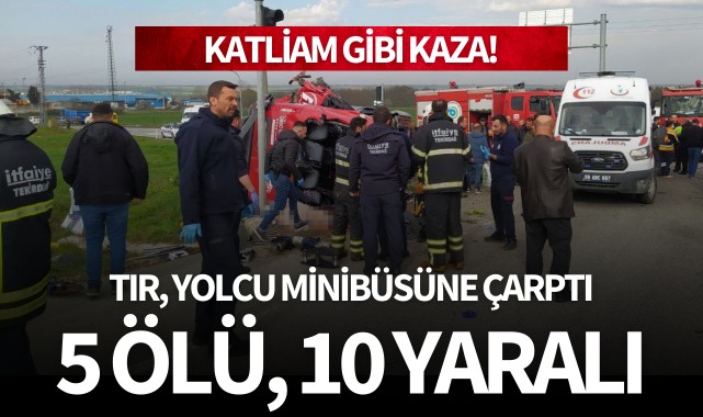 Tekirdağ'da katliam gibi kaza: 5 ölü, 10 yaralı
