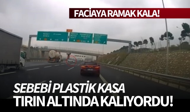 Tırın altında kalmaktan son anda kurtuldu