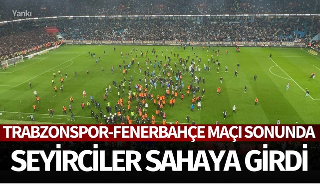 Trabzon'da maç sonu saha karıştı
